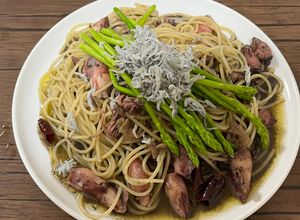 水イカとアスパラガスのパスタ-レシピのメイン写真