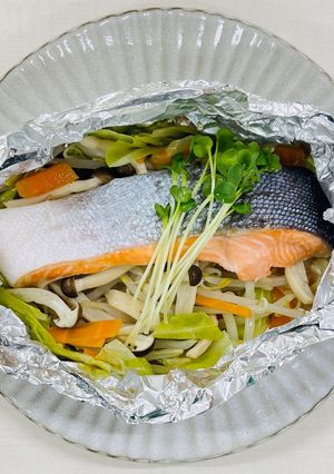 鮭のホイル焼き〜豆腐ソース〜-レシピのメイン写真