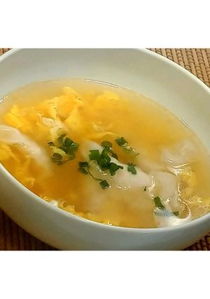 鶏つくねの玉子ワンタンスープ★動画あり★-レシピのメイン写真