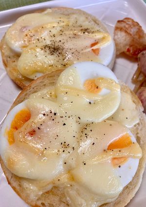 ゆで卵、マヨチーズのトースト♪-レシピのメイン写真