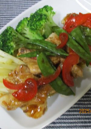 鶏中開き肉と野菜のソース炒め😋♪-レシピのメイン写真