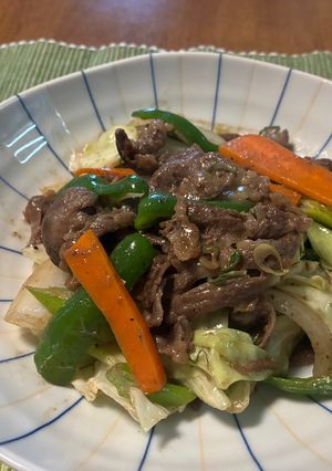 スーパーの味付き肉で肉野菜炒め-レシピのメイン写真
