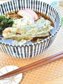 青のりちくわ天の年越しそば-レシピのメイン写真