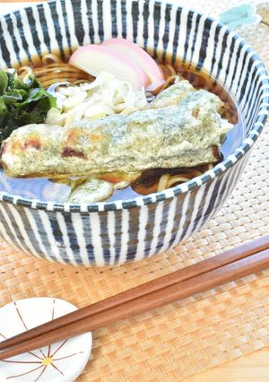 青のりちくわ天の年越しそば-レシピのメイン写真