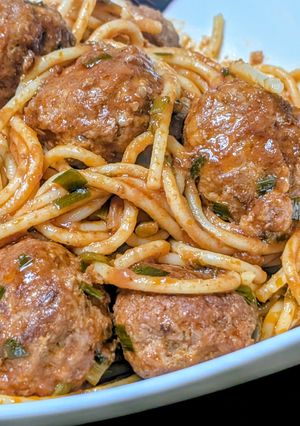 カリオストロの城のミートボールパスタ3-レシピのメイン写真