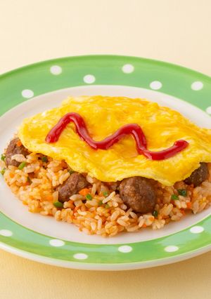 ミートボールオムライス-レシピのメイン写真
