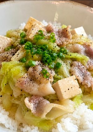 火を使わない豚丼弁当♪豚バラキャベツ♪ランチ夕食-レシピのメイン写真