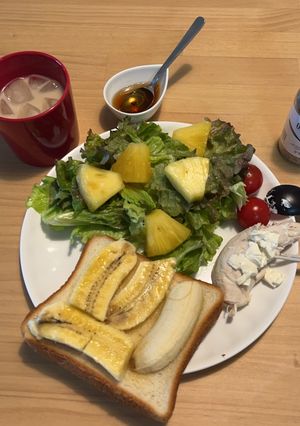 パインサラダ&バナナトースト🍍 🍌-レシピのメイン写真