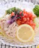 トマト🍅レモン🍋素麺白だしで簡単
