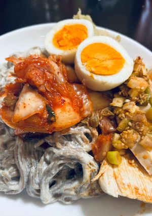 ５分で腸活ダイエット！豆腐クリームそば-レシピのメイン写真