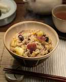 さつまいものほうじ茶雑穀ごはん