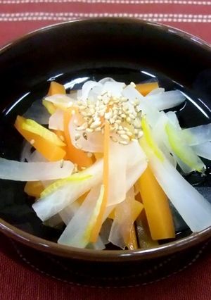 ゆず入り紅白なます（透析食）-レシピのメイン写真