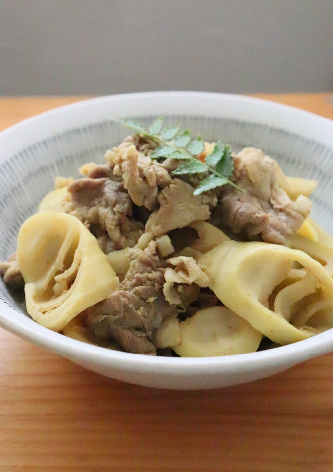 美味★豚肉と淡竹の炒め煮〈カレー風味〉-レシピのメイン写真