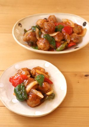 豚こま団子で揚げない酢豚-レシピのメイン写真