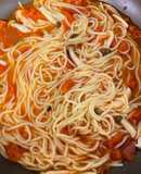 トマトコンソメスープパスタ風スープ