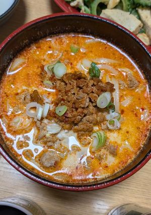 激安激旨！豚ひき肉で坦々うどん-レシピのメイン写真