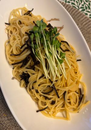 塩コンブと梅干しの簡単和風パスタ-レシピのメイン写真
