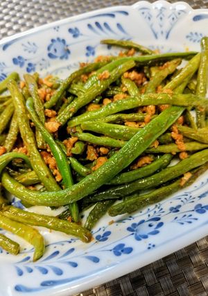 さやいんげんと挽肉の炒め物(干煸四季豆)-レシピのメイン写真