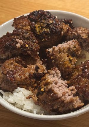 ずぼらバーグ丼-レシピのメイン写真