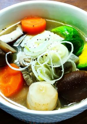 中華風鶏ガラスープの豚汁 味噌不使用-レシピのメイン写真