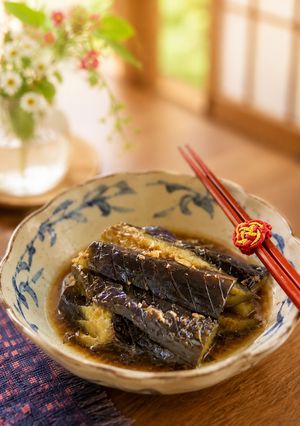 とろとろなすのおかか生姜醤油煮浸し-レシピのメイン写真