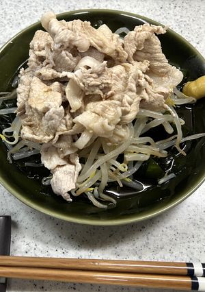 簡単つまみ　茹で豚こまのゆずぽん仕立て-レシピのメイン写真