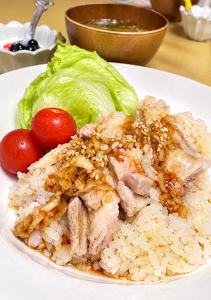子供と食べれる◎炊飯器で簡単カオマンガイ-レシピのメイン写真