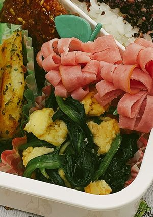 ほうれん草たまご炒め　お弁当おかず-レシピのメイン写真