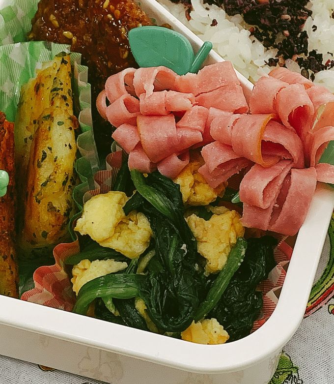 ほうれん草たまご炒め　お弁当おかず-レシピのメイン写真