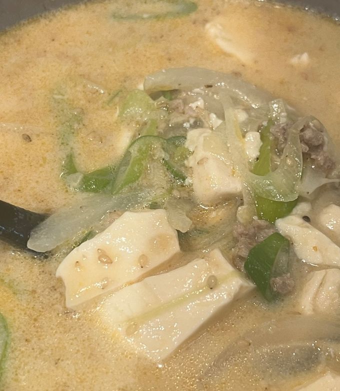 【麻婆豆腐リメイク】坦々スープ*子供OK-レシピのメイン写真