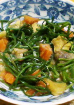レンチン！水蓮菜と鶏の台湾風炒め煮-レシピのメイン写真