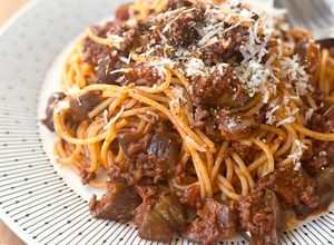 簡単！茄子のミートパスタ／ボロネーゼ風-レシピのメイン写真
