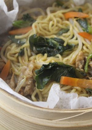 もっちりおいしい♡せいろ蒸し焼きそば-レシピのメイン写真