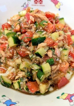 夏野菜のイタリアン冷やしうどん-レシピのメイン写真
