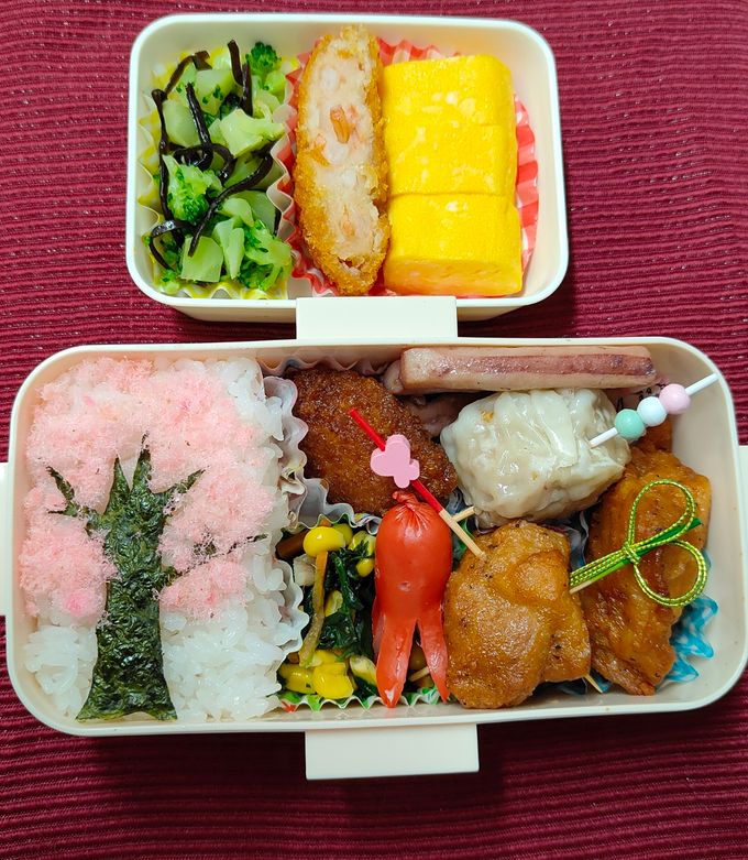 桜の木弁当☆４月のキャラ弁-レシピのメイン写真