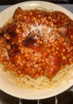 目分量！大豆ミートと茄子のミートソース-レシピのメイン写真
