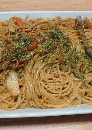 グルテンフリーパスタでつくる焼きそば-レシピのメイン写真