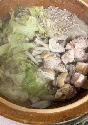 鶏肉とキャベツ、きのこの塩鍋-レシピのメイン写真