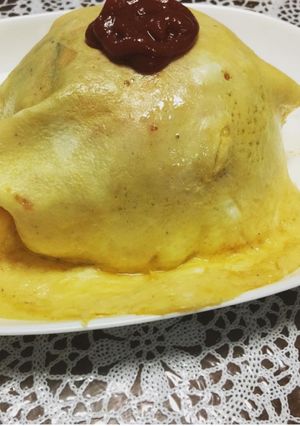 失敗しない被せるだけで簡単　薄焼きオムライス-レシピのメイン写真
