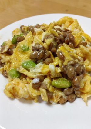 枝豆と納豆の卵いため-レシピのメイン写真