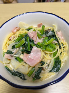 ほうれん草のクリームパスタ-レシピのメイン写真