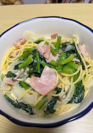 ほうれん草のクリームパスタ-レシピのメイン写真