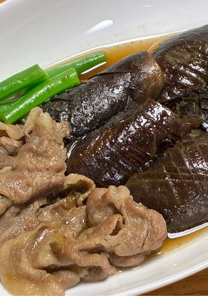 簡単！豚肉と茄子の甘辛煮-レシピのメイン写真