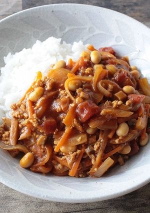 トマトと大豆のドライカレー(トマト給食)-レシピのメイン写真
