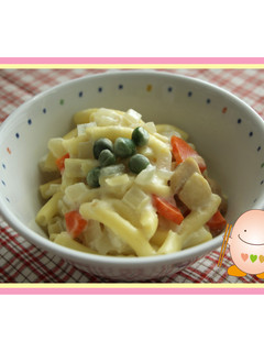 たべまる給食【マカロニのクリーム煮】-レシピのメイン写真