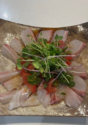 簡単！真鯛のカルパッチョしそトマトソース-レシピのメイン写真