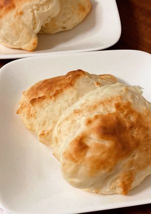 材料２個で、もちもちパン-レシピのメイン写真