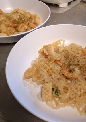 白滝海鮮ペペロンチーノ-レシピのメイン写真