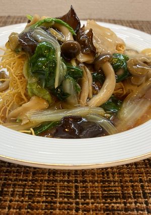 揚げ焼きそばの茸餡かけ-レシピのメイン写真