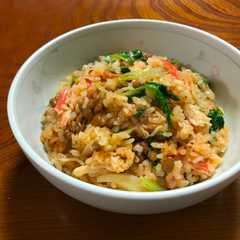 キムチと納豆とセロリのチャーハン-レシピのメイン写真